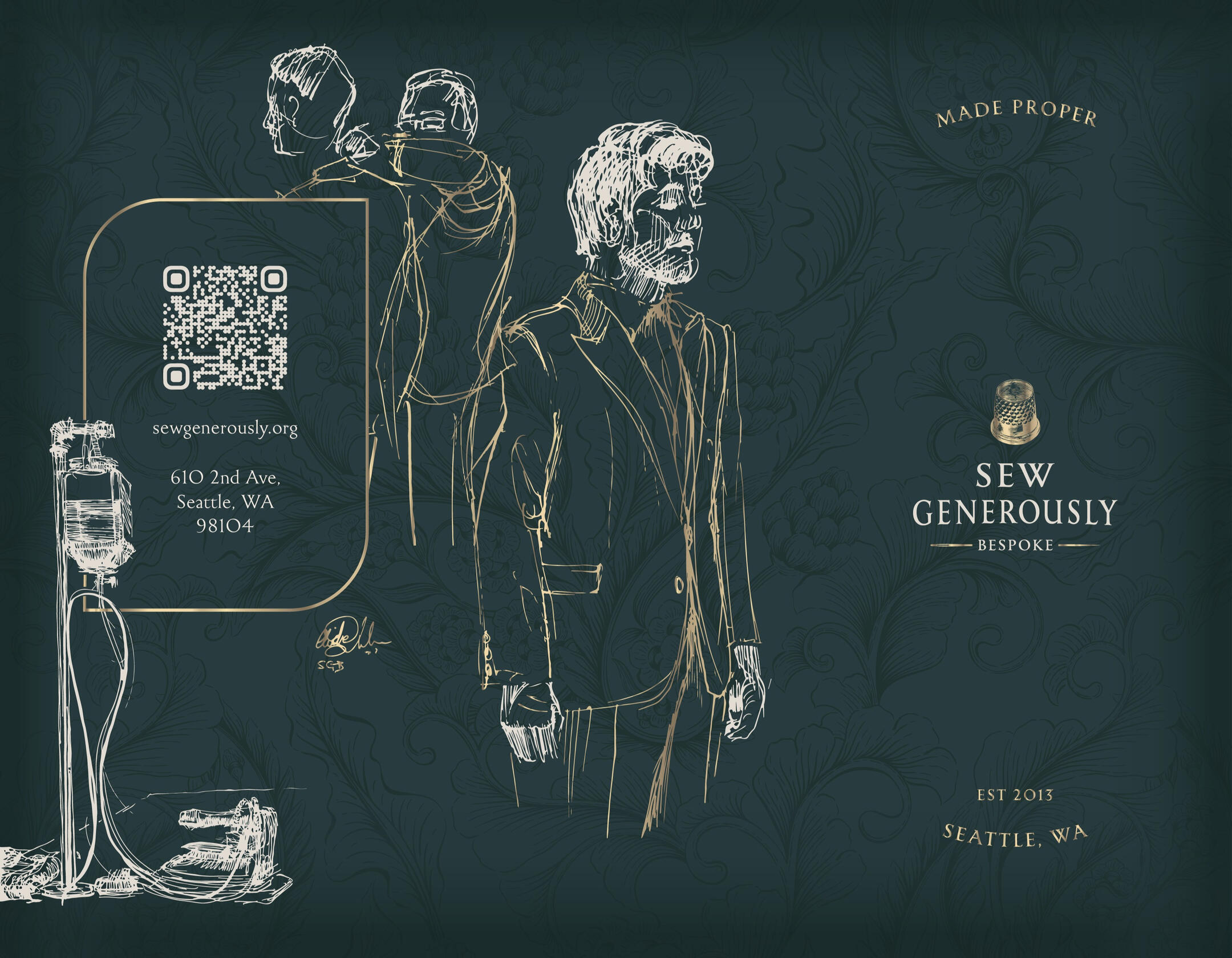 Sketches by Aidan Sakakini | Cover, Tri-Fold